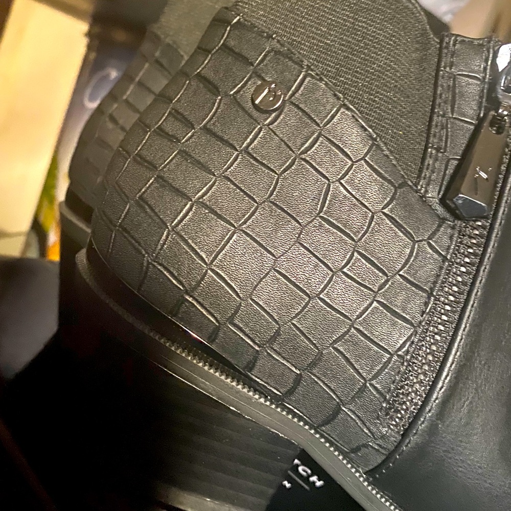 Vera Wang wide boots, animal design